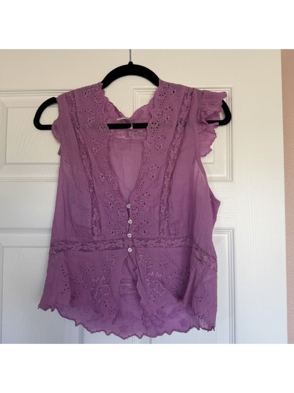 Free People Cotton Day Dreamer Top Size Small NWT Ethereal Fairycore